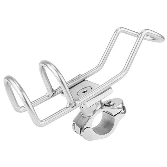 1PCS Stainless Steel 316 Fishing Rod Rack Holder Pole Bracket Support Clamp on Rail Mount 26Mm Boat Accessories