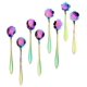 thumbnail image 1 of Juego de cucharas de flores Sincero 8 cucharas de postre de acero inoxidable colorido, 1 of 5