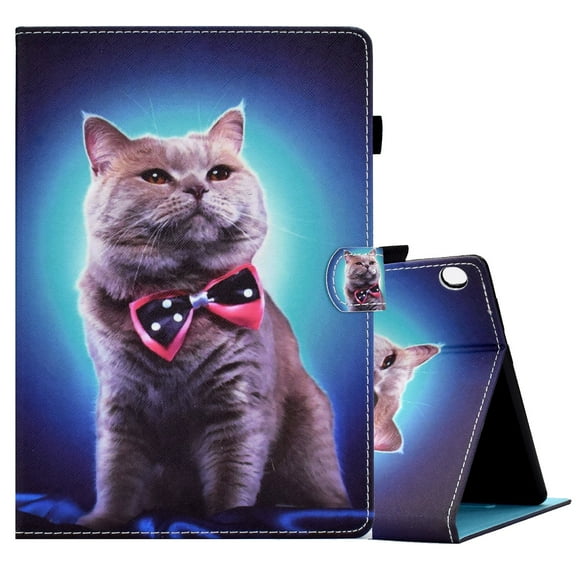 Allytech Lenovo Smart Tab M10 Case Model TB-X506F/X605F, Slim Fit PU Leather Auto Sleep Wake Kickstand Protective Shockproof Case Cover for Lenovo Tab M10 TB-X505F TB-X605F - Cat
