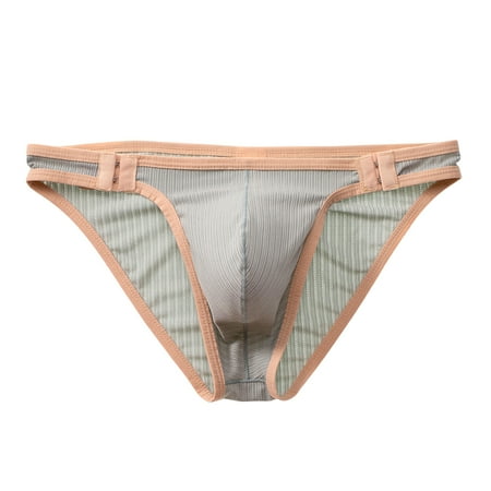 

QCTime Men Panties Inside Wearing Stretch Trendy U Convex Underwear Briefs