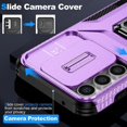thumbnail image 5 of Funda para GANGXUN Samsung Galaxy S23 FE - Soporte metálico, Función magnética, Morado, 5 of 5
