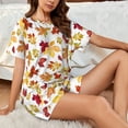 thumbnail image 4 of Sigee Autumn Leaves 1 for Sleepwear Casual Pjs with Pockets Women's Pajamas Sets Shorts 2 Piece Short Sleeve Lounge Sets-XX-Large, 4 of 6