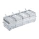 thumbnail image 1 of Contenedor para condimentos, dispensador de especias, soporte de acrílico con cuchara, caja organizadora de condimentos a prueba de polvo, 4, 1 of 9