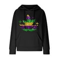 thumbnail image 4 of Tweang Mardi Gras Carnival Shirts Mardi Gras Womens Shirt Mardi Gras Sweatshirts for Women Linen Shirt Shirts for Women Plus Mardi Gras Long Sleeve Shirt for Women Womens Waffle Knit Top Black 3xl, 4 of 5