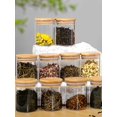 thumbnail image 1 of Glass Jars with Bamboo Lids 6 oz Glass Food Storage Jars with Wood Lids for Pantry  10 Pack, 1 of 9