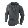 thumbnail image 1 of FAIWAD Men's Long Sleeve Drawstring Sweatshirts Drop Shoulder Zip Hooded Sweatshirts Trendy Spring Tops, 1 of 5