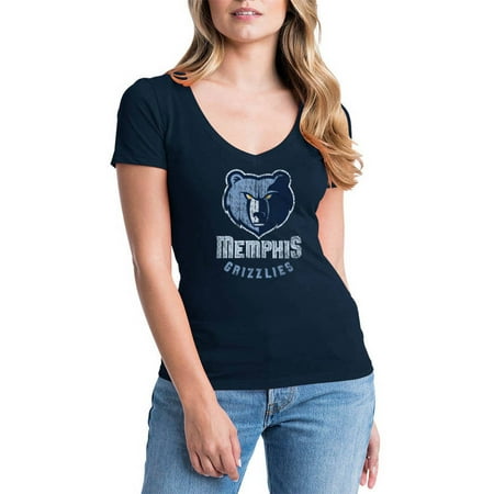 NBA Memphis Grizzlies Women's Short Sleeve V Neck Graphic Tee