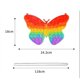 thumbnail image 4 of Bolsa De Burbujas Con Diseño De Mariposa Y Arcoíris, Juguete Sensorial Para Aliviar El Estrés, Juguete De Descompresión De Silicona, Bolsa De Hombro Vogacara FN006955-02, 4 of 6