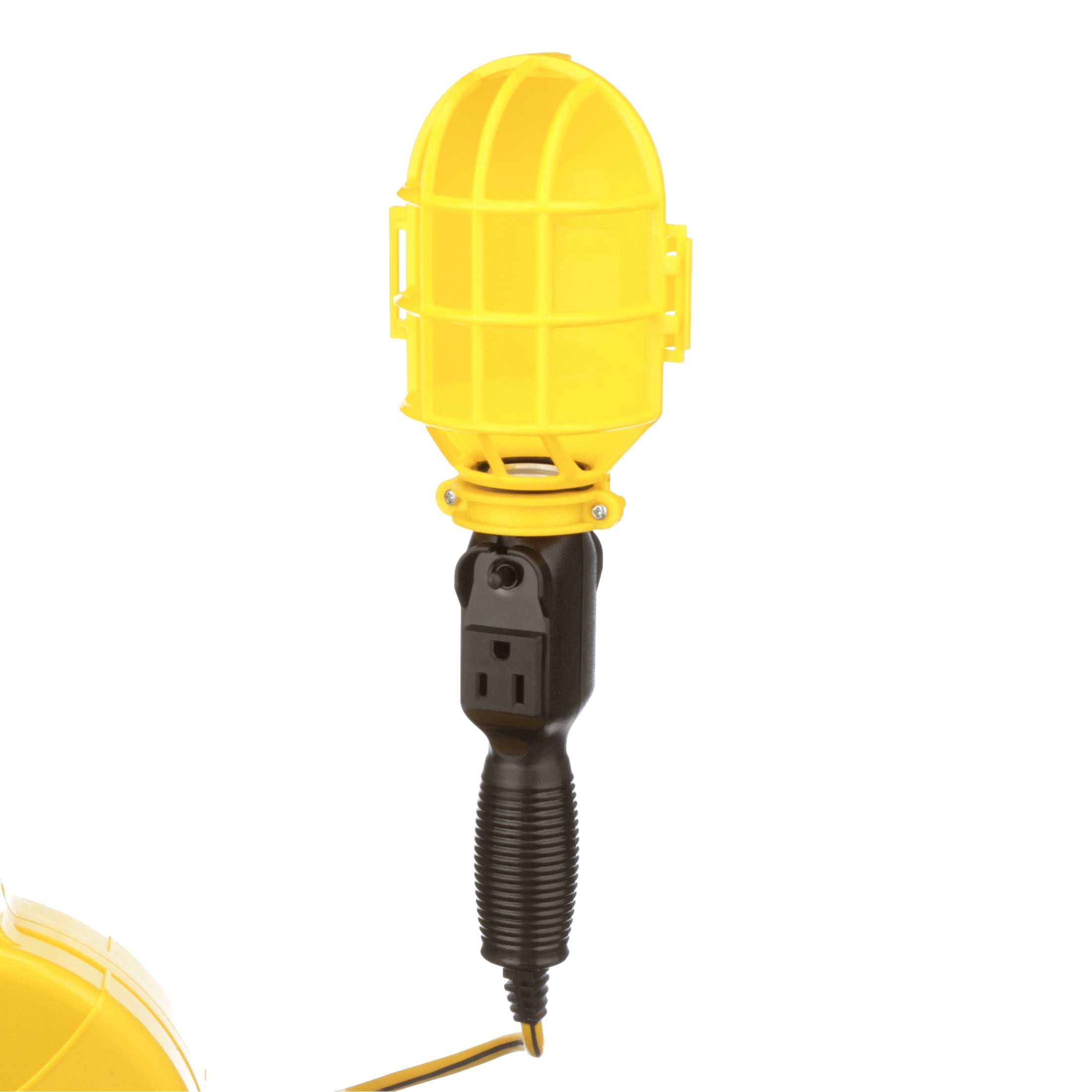 Designers Edge E216 20' Yellow Retractable Cord Reel with Handheld Work Lights