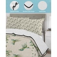 thumbnail image 3 of Quilts Queen Size Bedding Set, Summer Botanical Reversible Summer Quilt 3 Pieces, Green Spring Floral Birds Rustic Lightweight Bedspreads Coverlets with 2 Pillow Shams for All Seasons, 3 of 5