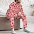 thumbnail image 7 of Cauagu Cherry Bow Print Men's Long-Sleeve Pajama Set,Soft Button-Front 2Pjs for Men Long Sleeve Men’s Sleepwear-Medium, 7 of 7