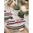 thumbnail image 5 of Nautical Anchor Cloth Napkins Set of 6 Reusable Dinner Napkins, Red Navy Blue White Stripe Geometric Cocktail Napkin Washable Table Napkins for Wedding/Holiday Party/Baby Shower 20"x20", 5 of 7