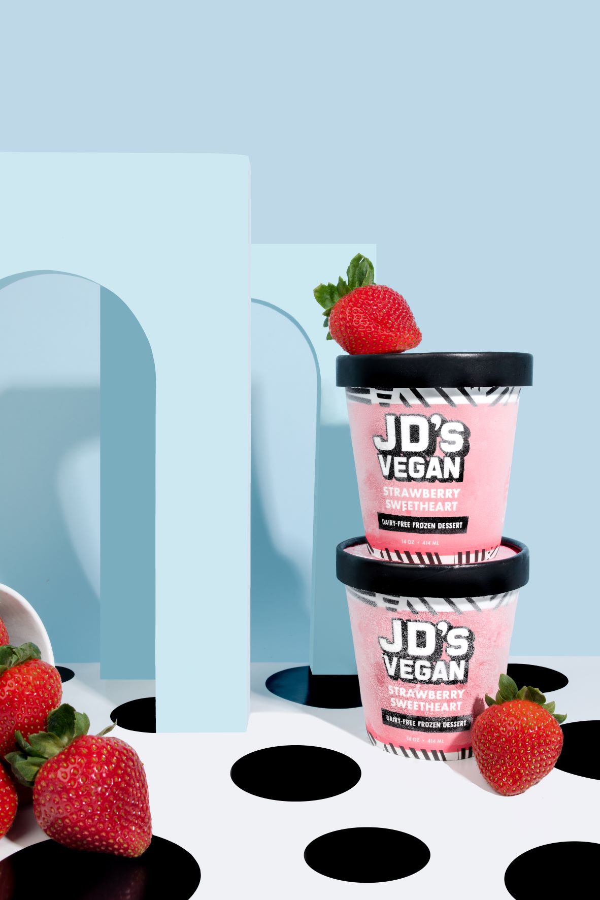 JD's Vegan Strawberry Sweetheart Ice Cream, Pint - image 3 of 10