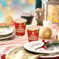 thumbnail image 5 of Lwlmwt 16 Pack Christmas Cups - 9 oz Disposable Paper Coffee/Tea Cups, Snowflake Christmas Trees Pattern, Can Be Used for Hot and Cold Drinks, Suitable for Parties and Events, 5 of 8