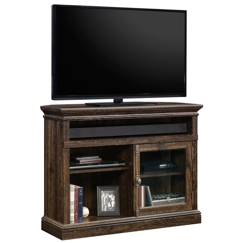Sauder Barrister Lane 42 Corner Tv Stand In Iron Oak