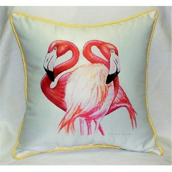 Two Flamingos Large Indoor/Outdoor Pillow 18x18