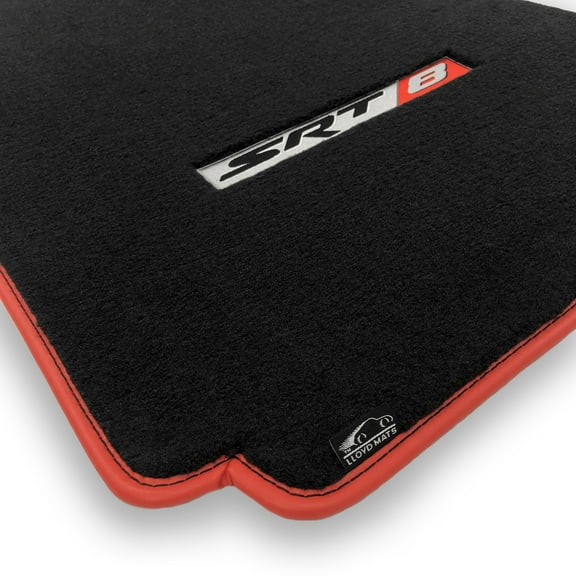 Lloyd Mats LogoMat Custom-Fit 4PC Carpet Floor Mats for 2008-2010 Dodge Challenger, Charcoal