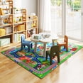 thumbnail image 6 of Janvonne City Life & Train Track Kids Play Area Rug - Soft Interactive Educational Carpet, Non-Slip Washable Floor Mat for Nursery Playroom Bedroom,4x5ft, 6 of 9
