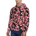 thumbnail image 3 of Fotbe Men's Hoodie with Trendy Floral Pattern - Kangaroo Pocket Pullover Hooded Sweatshirt, Perfect for Daily Wear, Travel, and Home-Medium, 3 of 7