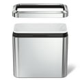 thumbnail image 6 of simplehuman 25 Liter / 6.6 Gallon Slim Open Top Trash Can, Commercial Grade Heavy Gauge Brushed Stainless Steel, 6 of 7