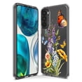 thumbnail image 3 of MUNDAZE LG Stylo 6 Étui de Protection Hybride Transparent Antichoc Fleurs Papillons Jaune Violet Printemps, 3 of 6