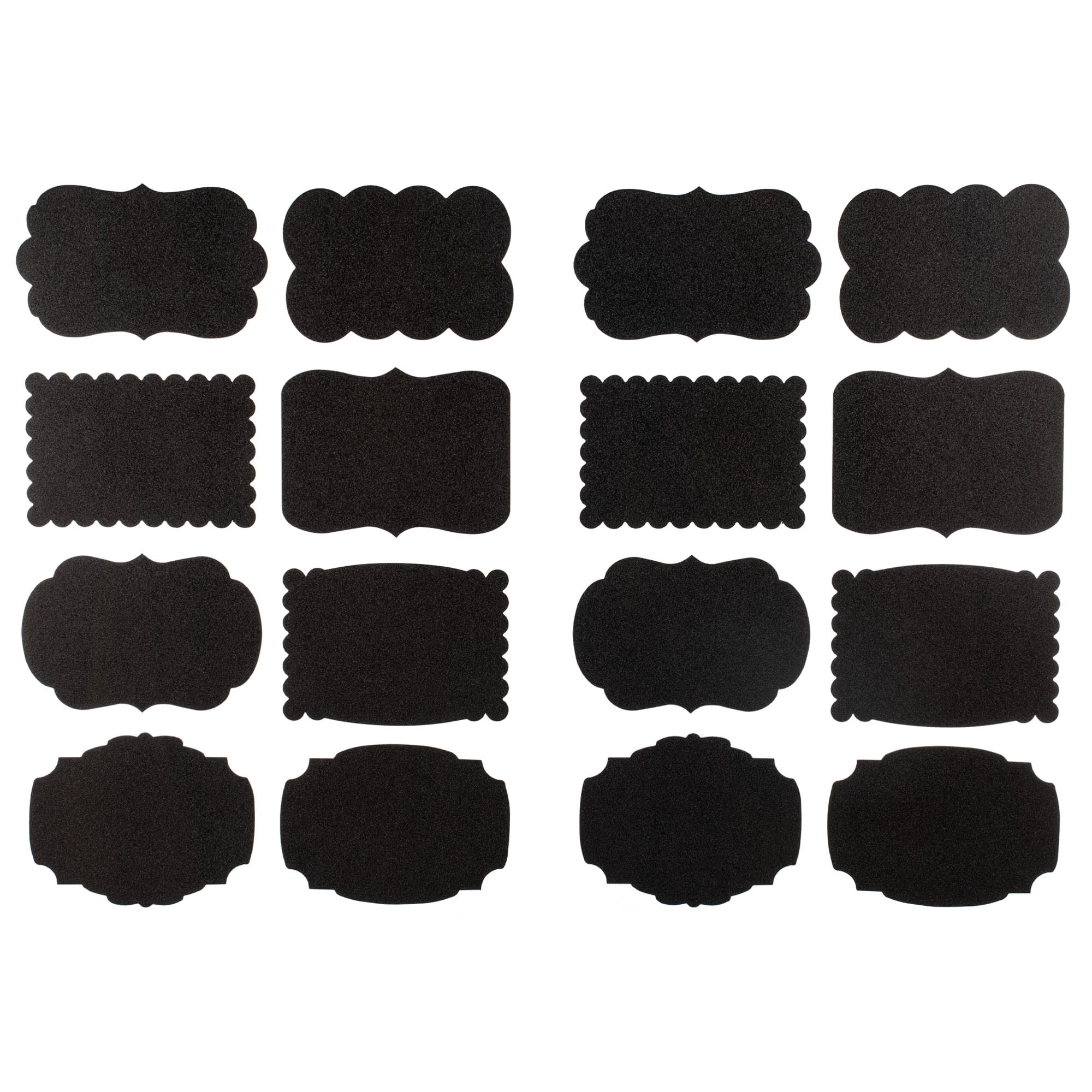 Craft County Vinyl Chalkboard Labels - Blackboard Chalk Finished Tags to Organize Jars - Adhesive Back Sticker for Pantry, Storage, Office, and Crafts