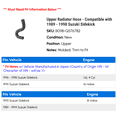 thumbnail image 2 of Upper Radiator Hose - Compatible with 1989 - 1998 Suzuki Sidekick 1990 1991 1992 1993 1994 1995 1996 1997, 2 of 2