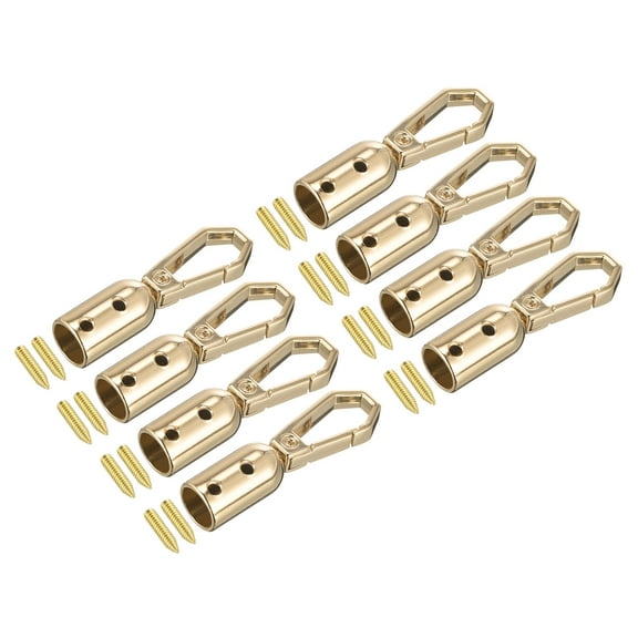 Uxcell 0.43" Cord End Cap Terminators Cord Finding for Tassel Making, 8 Pack Gold