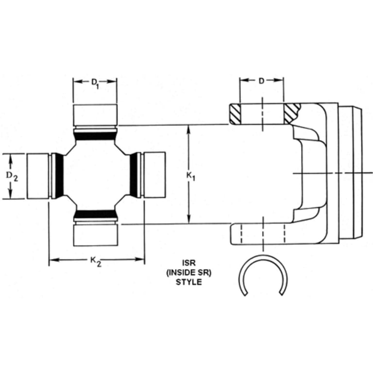 Spicer, U-Joint Kit, 5-795X, Inside Snap Rings, 2.556 inch