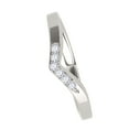 thumbnail image 3 of Aonejewelry Diamond Curve Wedding Band in 10K Solid White Gold, 3 of 4