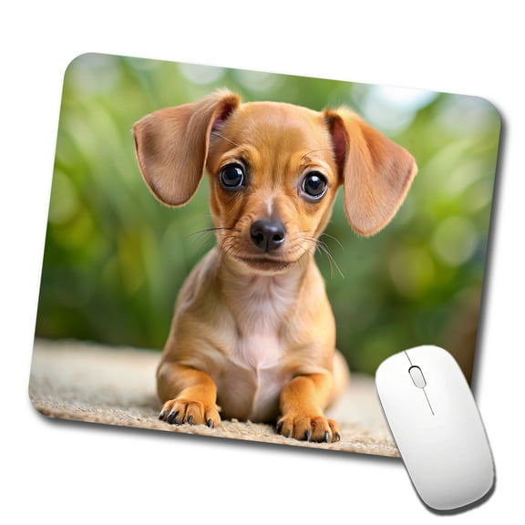 Chiweenie Dog Puppy Photo Mouse Pad Low Profile Gaming Mat