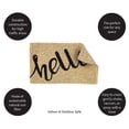 thumbnail image 6 of Evergreen Hello Debossed Woven Indoor Outdoor Natural Coir Doormat 30 x 18" Multicolored, 6 of 7