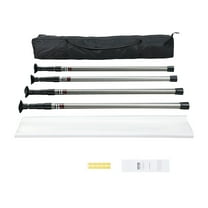 10ft Dust Barrier Pole Kit – Includes 4 Telescoping Poles   32.8'x13.12' Plastic Sheeting & Carry Bag – Temporary Wall for Painting, Renovations & Interior Decorating