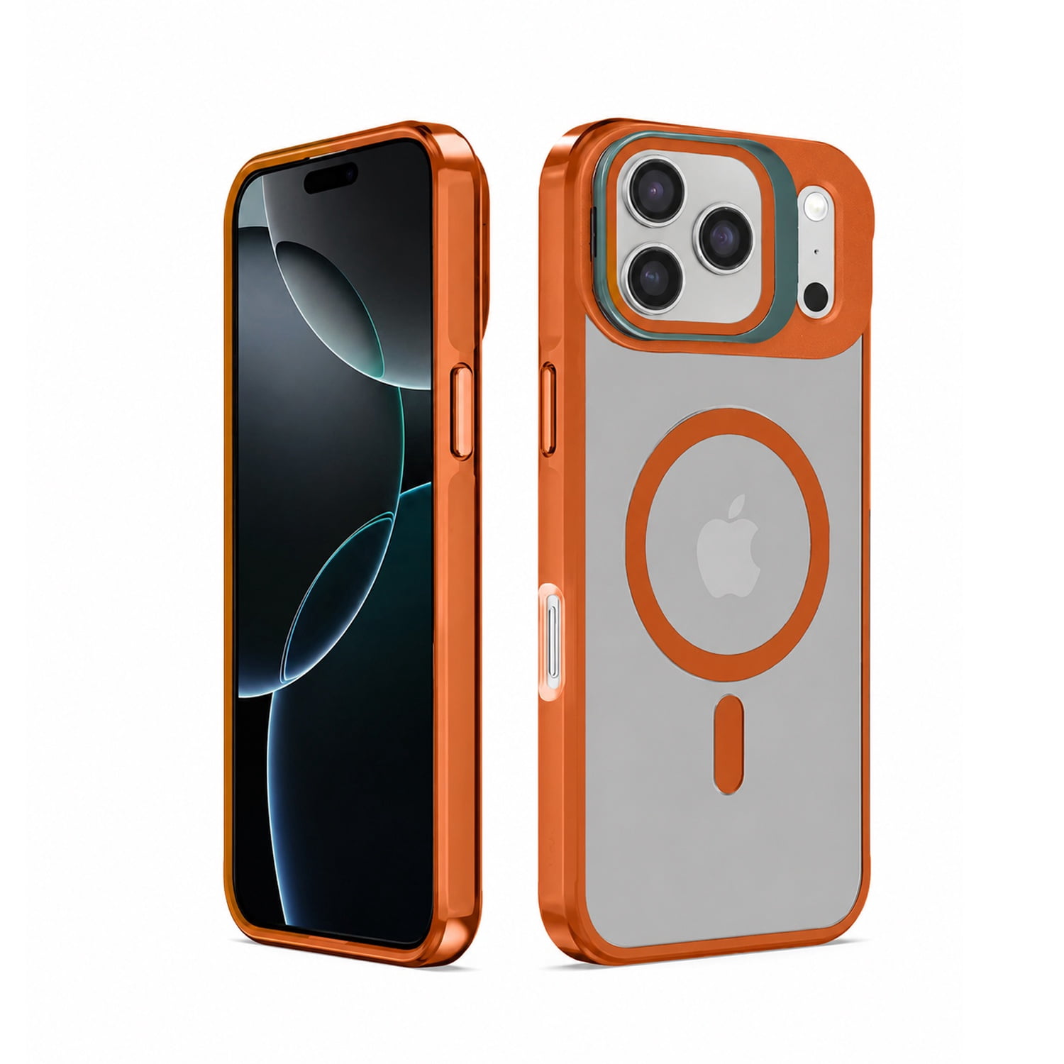 Slim Transparent Camera Stand Case with Wireless Charging for iPhone 17 Pro Max