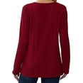 thumbnail image 5 of VISALY V Neck Pullover Sweater Ribbed Long Sleeve Tops Long Sleeve Shirts Casual Fall Tops Lightweight Sweaters Fashion Clothes Casual Sweaters Sweatshirts Loose Fit Hoodie Baggy Sweaters Rd2 L, 5 of 5