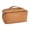 Tan, variant on Bobasndm Large Capacity Travel Cosmetic Bag, Leather Makeup Bag, Waterproof Portable Cosmetic Bag, Toiletry Bag, Travel Cosmetic Organizer Bag with Handle and Divider