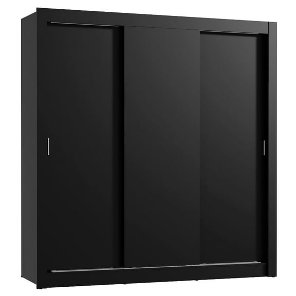 Ropero Closet Madesa Monaco 3 Puertas Corredizas Negro