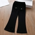 thumbnail image 2 of AUNVITO Girls Flare Sweatpants Elastic Waist Bootcut Casual Jogger Pants with Pockets, 2 of 4