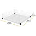 thumbnail image 4 of Carro debajo de la cama con ruedas de alambre blanco Whitmor, 4 of 4