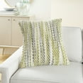 thumbnail image 4 of Mina Victory Life Styles Space Dye Basktweave 20" X 20" Green/Grey Indoor Throw Pillow, 4 of 6