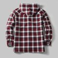 thumbnail image 6 of Feancey Plaid Hoodie Coats for Women Winter Sherpa Fleece Lined Flannel Shirt Jackets Drawstring Hooded Long Sleeve Button Jacket 2025 Comfy Warm Outwear ,Purple,L, 6 of 10
