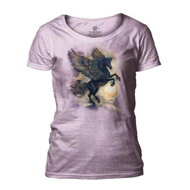 The Mountain 2765951 Pegasus Ladies Scoop Neck T Shirt Pink