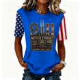 thumbnail image 2 of 9/11 25th Anniversary Commemorative T-Shirt for Women 9/11 25th Anniversary Tshirt We Will Never Forget Short Sleeve Tee Courage Hope Patriotic 9/11 Memorial Shirt, 2 of 6