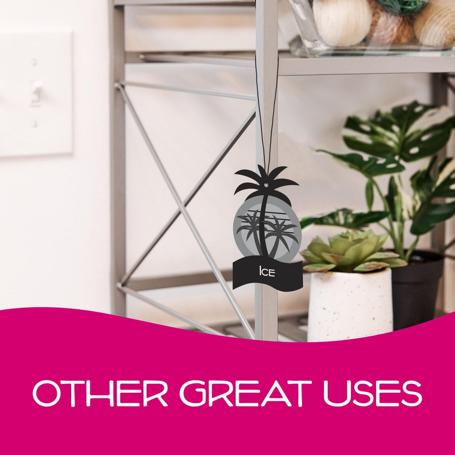 California Scents Palms Ice Paper Car Air Freshener, Palms Ice Paper Car Air