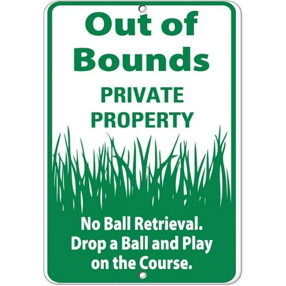 Warning Sign Out of Bounds Private Property No Ball Retrieval. Road Sign Business Sign 8X12 Inches Metal Tin Sign Z1092