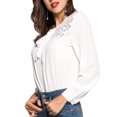 thumbnail image 2 of Moda mujer señoras gasa casual camisa de manga larga blusa tops SG Sunnimix Camisa de gasa, 2 of 8