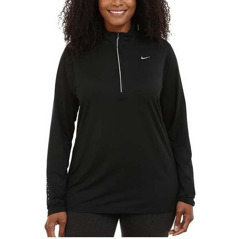 Nike Women's Plus Size Dry Element 1/4 Zip Running Top 747058010