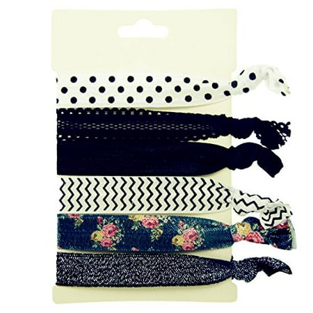 Hair Ties Elastics Ouchless No Crease Polka Chevron Floral