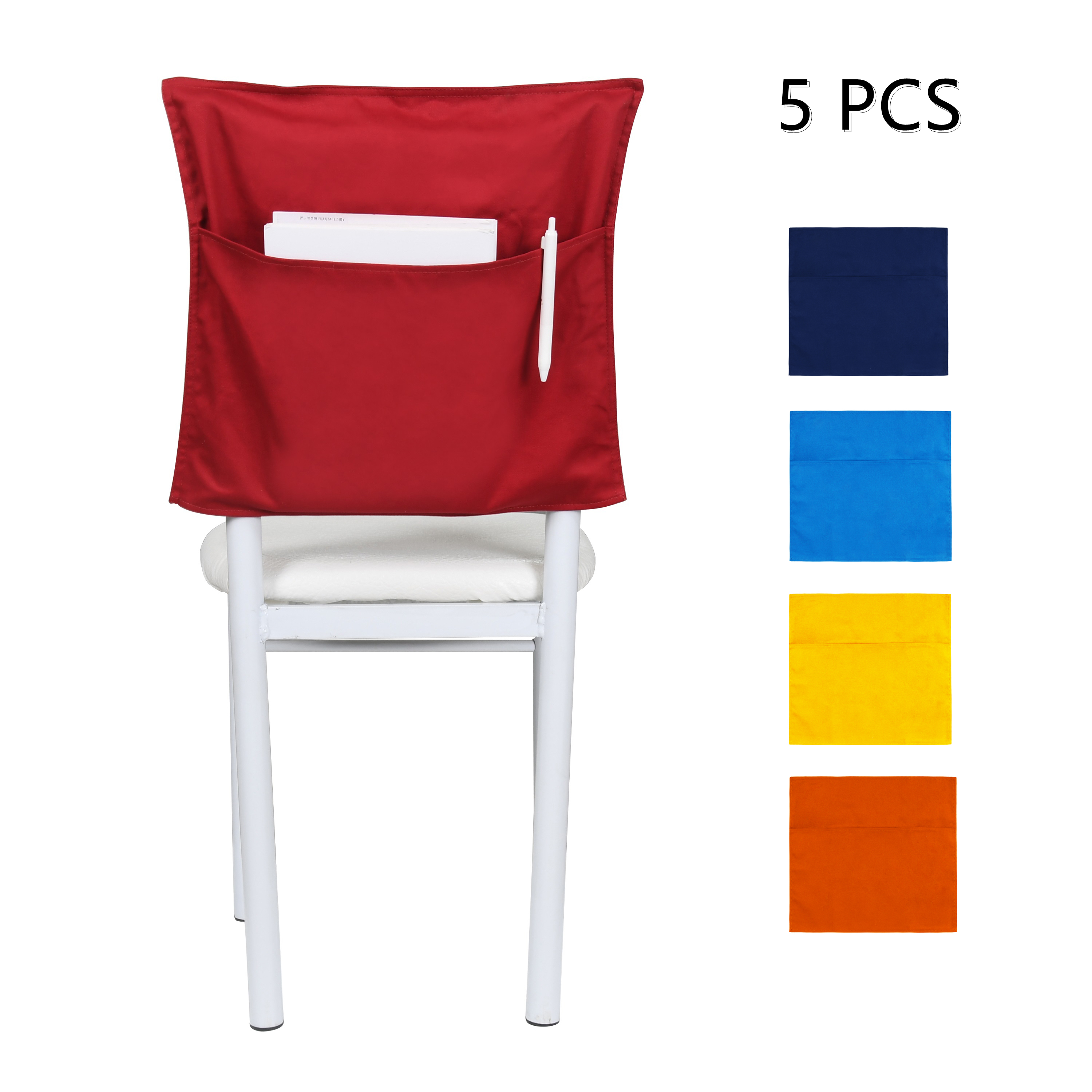 Muka 5 Pack Chair Pockets for Classroom, Student Chair Back Organizer