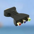 thumbnail image 2 of LNGOOR 3 RGB RCA Video Audio Adapter AV Component Converter for 720P 1080i HDTV DVD Projector Black, 2 of 8